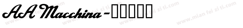 AA Macchina字体转换